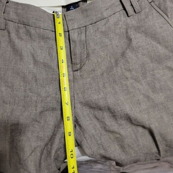 Women's Gap Straight Leg Pants Sz 2 Long Brown - Picture 3 of 7